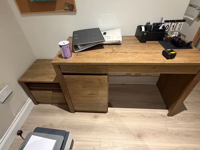 Office Desk with Side Storage & Executive Chair