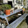 Big sized solid pub bench with umbrella Image 2