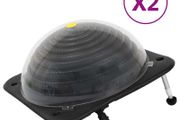 Solar Pool Heaters 2 pcs 75x75x36 cm HDPE Aluminium
