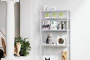 5 Tier Shelf Metal Storage Shelves Wire Rack Closet Organizers for Garage Kitchen Bathroom Laundry White 30 x 75 x 151.1 cm