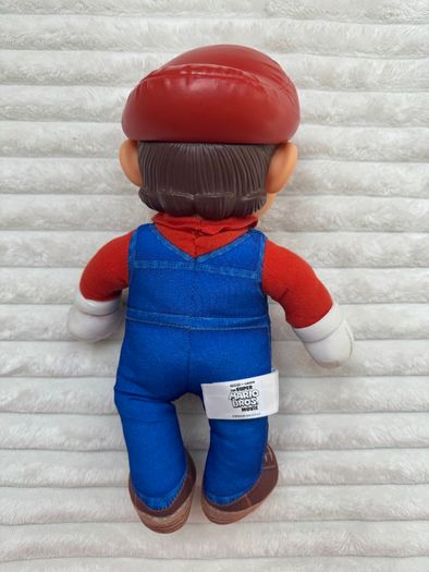 Nintendo The Super Mario Bros. Movie Mario Poseable Plush approx. 14 Vinyl Head Used Please see pictures