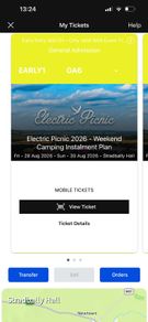 Early Entry Electric Picnic Passes