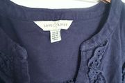Love &amp; Roses Navy Long-Sleeved Top Size 18