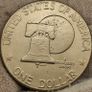 USA United States 1776-1976 Eisenhower 1 Ike Dollar Apollo 11 Moon  Landing Image 2