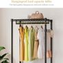 Clothes Rails with Wheels, Heavy Duty Clothing Rail Garment Rack Coat Rails Racks on Wheels, Stand Garment Coat Rack with Hanging Rods, Adjustable Storage Baskets and Hooks Image 4