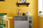 Sideboard Closet Dresser Dresser Multi-Storage Cabinet, Pedestal Storage Cabinet with 1 Open Compartment and 3 Doors for Kitchen, Dining Room, Living Room - Gre