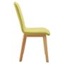 Dining Chairs 6 pcs Green Fabric and Solid Oak Wood Image 6