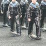 Rare and hard to find Vintage Early Britain's Hand Painted Lead Toy Soldiers (1940's) 6 Marching Sailors Image 4