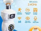 Bulb Double Camera With Automatic Tracking E27 Connector with Wifi