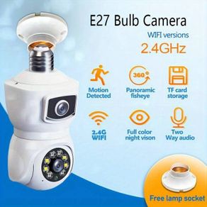 Bulb Double Camera With Automatic Tracking E27 Connector with Wifi