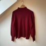 Tahari Burgundy Embellished Sleeve Sweater Image 2