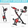 Foldable Fitness Exercise Bike with Resistance Bands, 16 Magnetic Resistance Levels with Pulse Sensor, Phone/Tablet Holder with Smooth and Quiet Cycling (FREE POSTAGE) Image 6