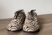 Suede lace-up women's shoes