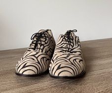 Suede lace-up women's shoes
