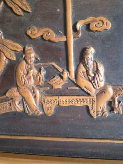 Chinese Carved Wooden Wall Panel