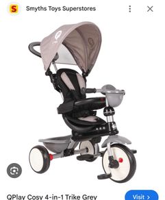 QPlay Cosy Tricycle/trike Bike Gray