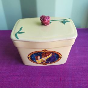 Collectable Disney Clover Butter Dish Beauty & the Beast