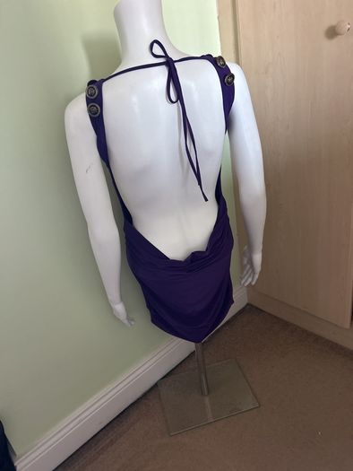 Fashion LAB purple backless tunic/mini dress