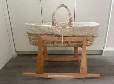 Little Green Sheep Moses Basket and Rocking Stand