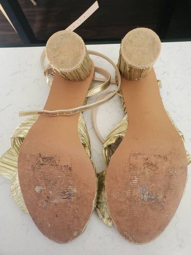 Gold Bow Sandals