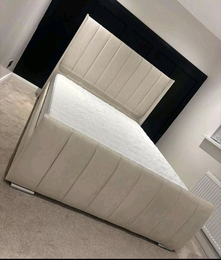 New Double & King Size Bed Frame With Mattress Opt