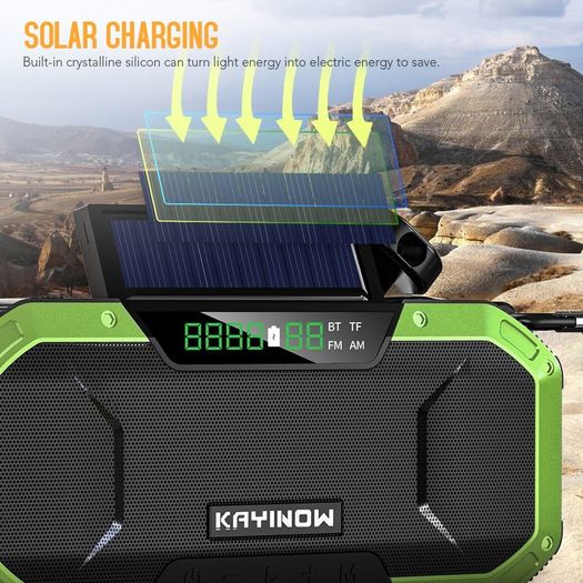 Emergency Solar Hand Crank Radio 5000mAh Power Bank Charger Flash Light Outdoor Camping Survival Radio outdoor survival
