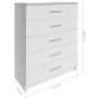 Storage Cabinet Chipboard 71x35x106 cm White Image 6
