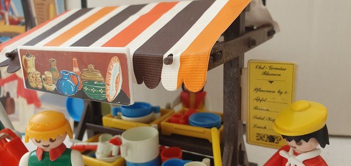 Vintage 1974 Playmobil Market Stall Set