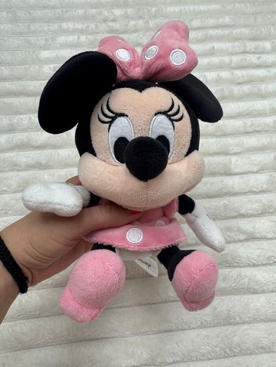 Disney Minnie Mouse Sitting Pink Dot Dress approx. 20cm Used Please see pictures