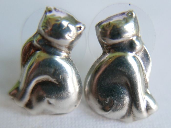 Vintage Sterling Silver 925  Earrings 2,13g