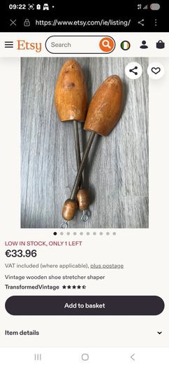 Pair of Vintage Wooden Shoe Stretchers