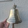 Antique Brass Hanging Wall Titanic Bell 1912  Hanging Nautical Wall Decor Image 2