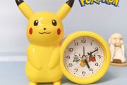 Pokemon Anime Pikachu Catoon Kawaii Model Action Decoration Toy Children Alarm Pointer Clock Student Kids Gift
