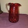 Antique Victorian Cranberry Glass Jug Image 4