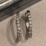0.54ct lab grown diamond hoop earrings Image 4