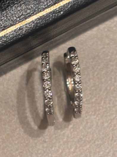 0.54ct lab grown diamond hoop earrings
