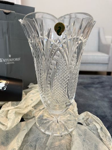 Waterford Crystal : Seahorse 10" vase