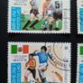 World Cup Mexico Stamps Set Vintage from Laos 1986 Image 2