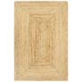 Handmade Rug Jute Natural Image 2
