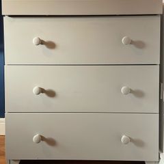 Combined Grey Chest of Drawers & Baby Changing Table