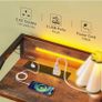 Chest of Drawers Bedroom, with LED Light trip with 10 Adjustable Colors and 2 USB and 2 AC Outlets Image 3