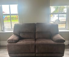 2 seater brown recliner sofa