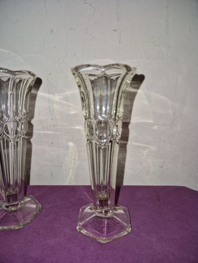 Matching pair of 1930's Rudolf Schroetter vases from the "Lord" collection