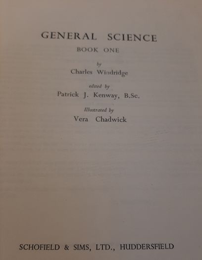 vintage science school book from 60's