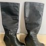 Black Leather Boots Image 2