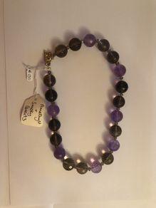 Amethyst & Smokey quartz necklace