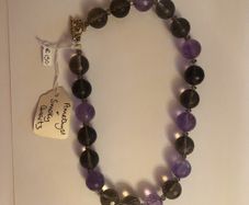 Amethyst & Smokey quartz necklace