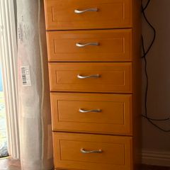 Rossmore Solid Maple Narrow Tallboy Chest of Drawers