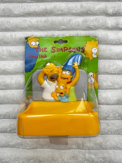 Vintage 1996 The Simpsons Soap Dish Homer, Marge & Bart DAmaged Box Please see photos