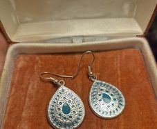 Modern Green Earrings